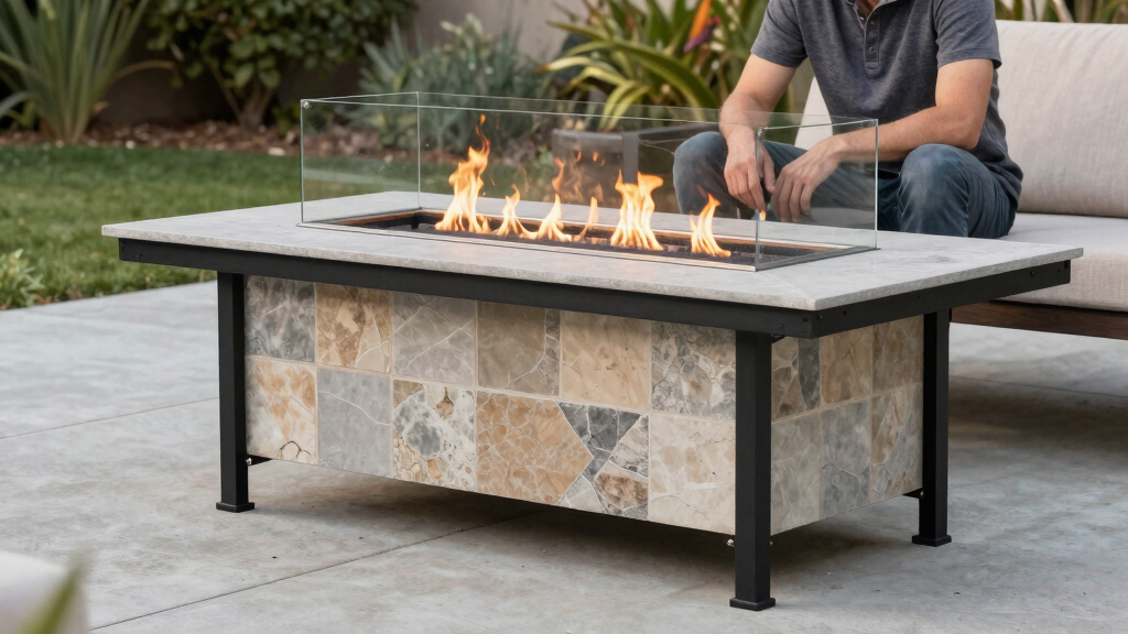 best rectangular fire tables for patios
