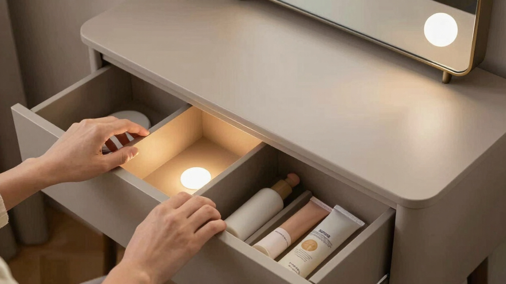 best vanity tables with lights and storage