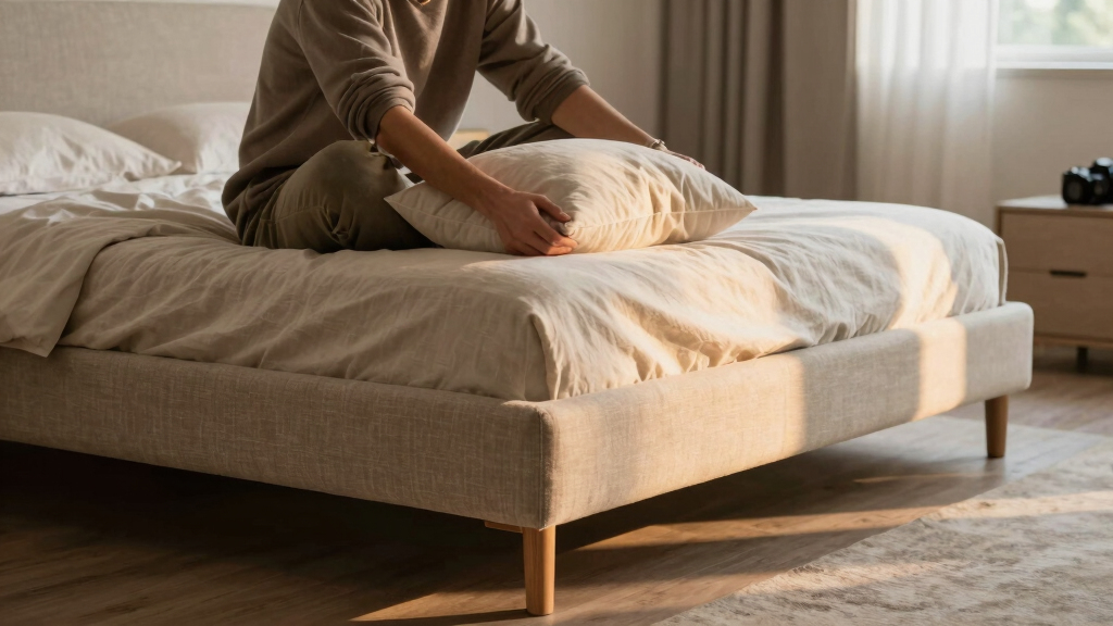 best king upholstered platform bed frame