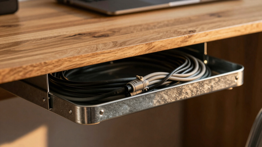 best under desk cable tray heavy duty