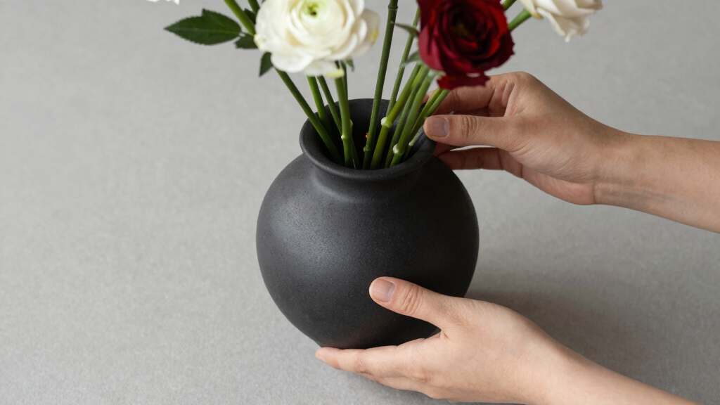 high end floral arrangement vase