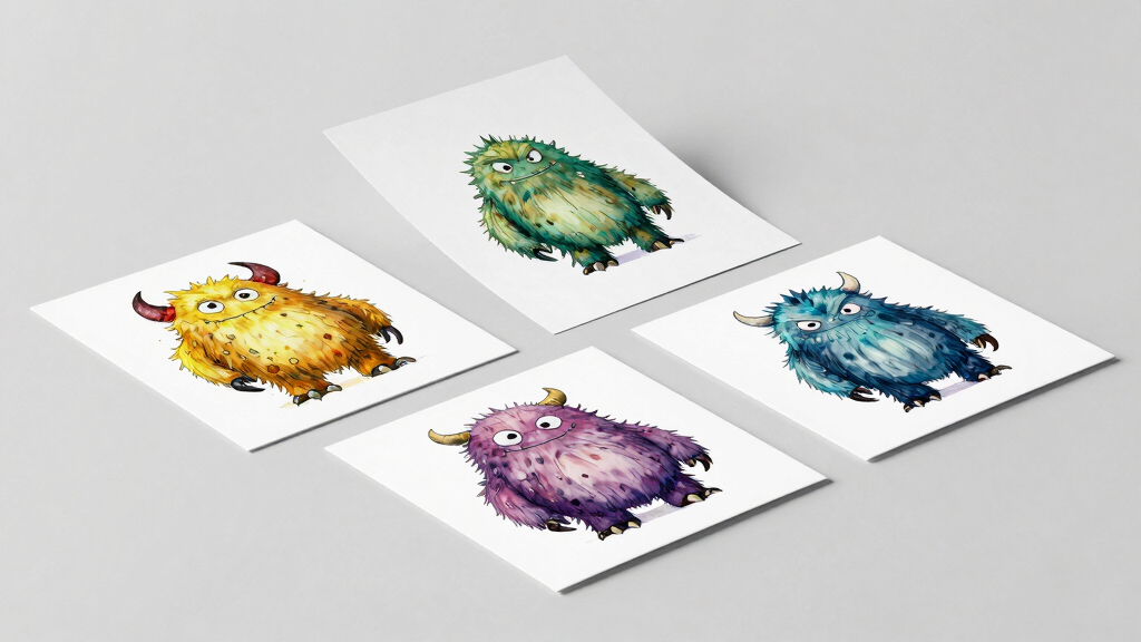 best premium monster art print set