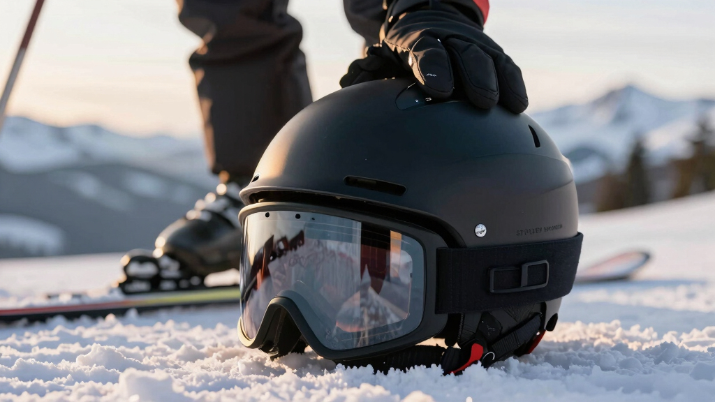 ski helmet with visor