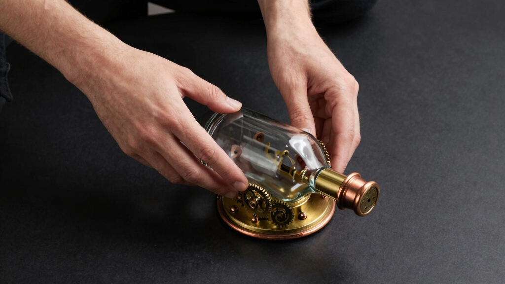 steampunk bottle holder