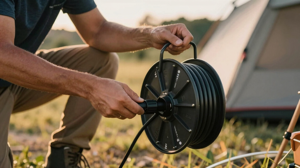 weatherproof extension cord reel