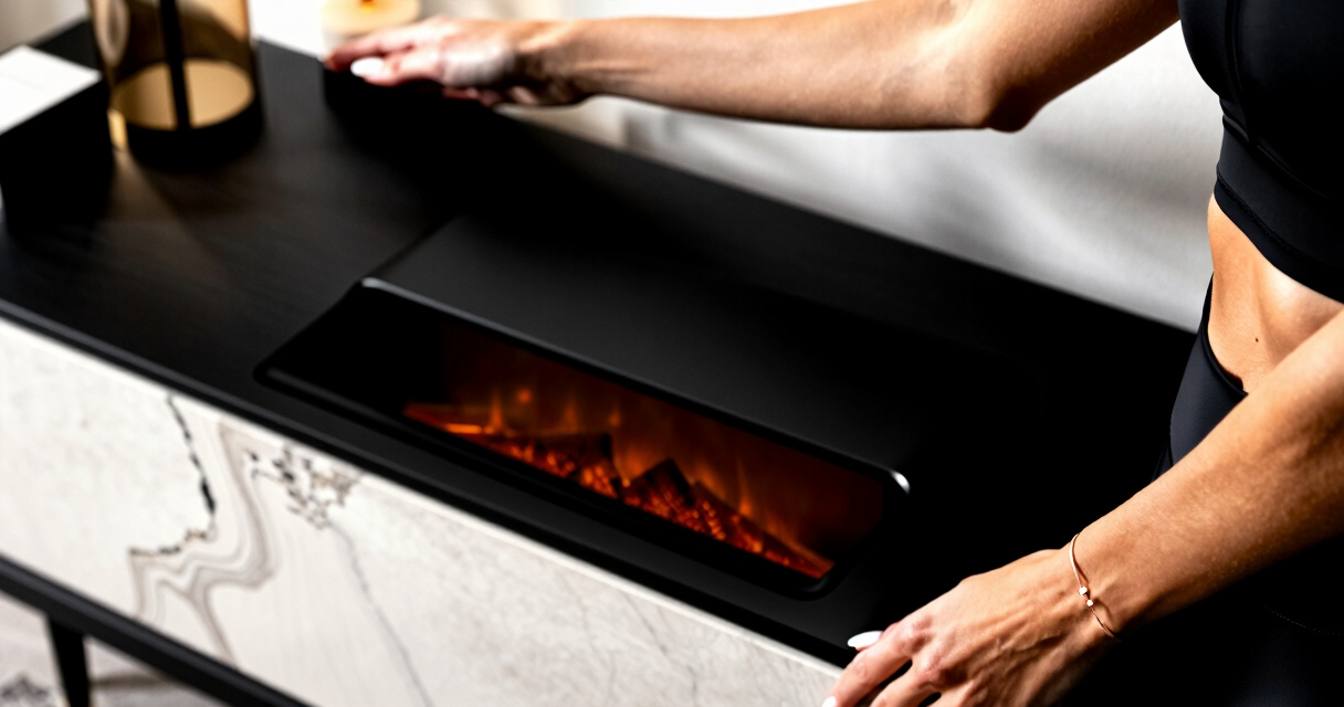 electric fireplace media console