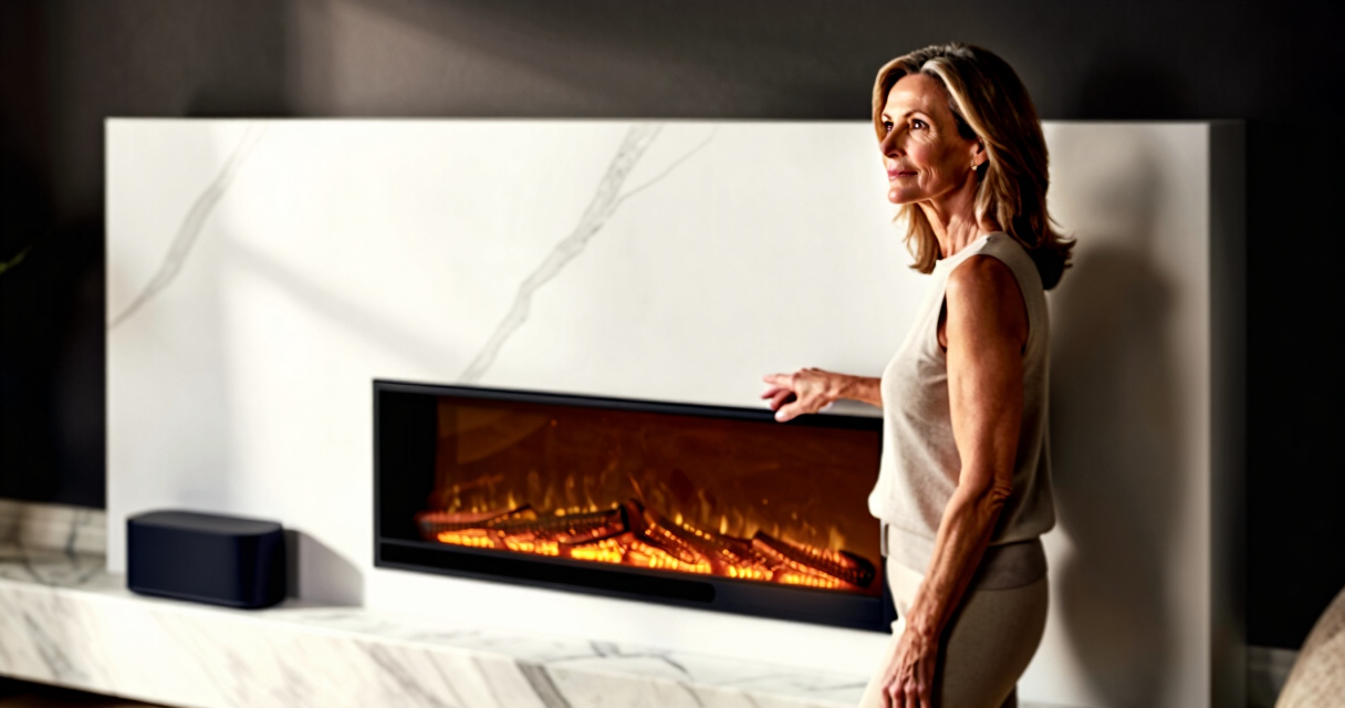 electric fireplace media console