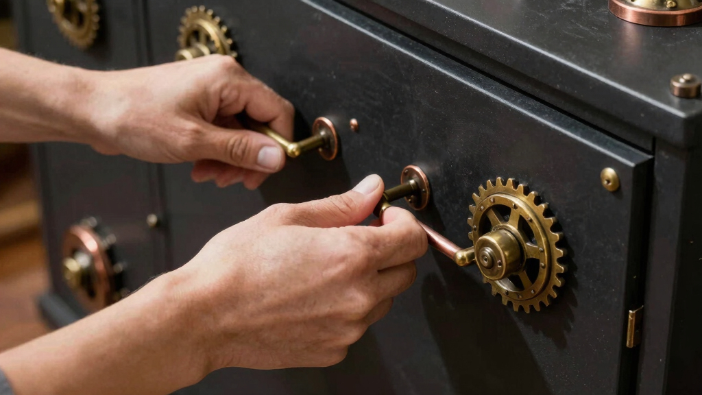 steampunk cabinet pulls set