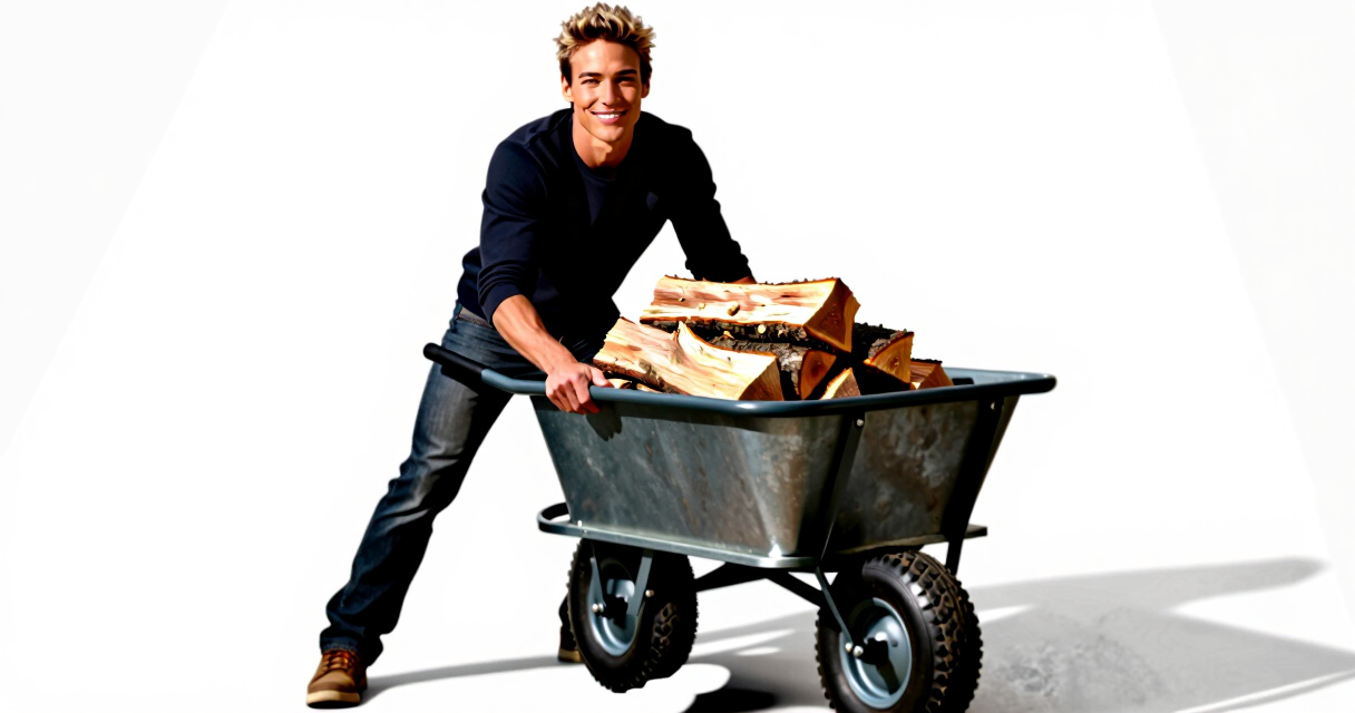 best firewood cart heavy duty pneumatic tires