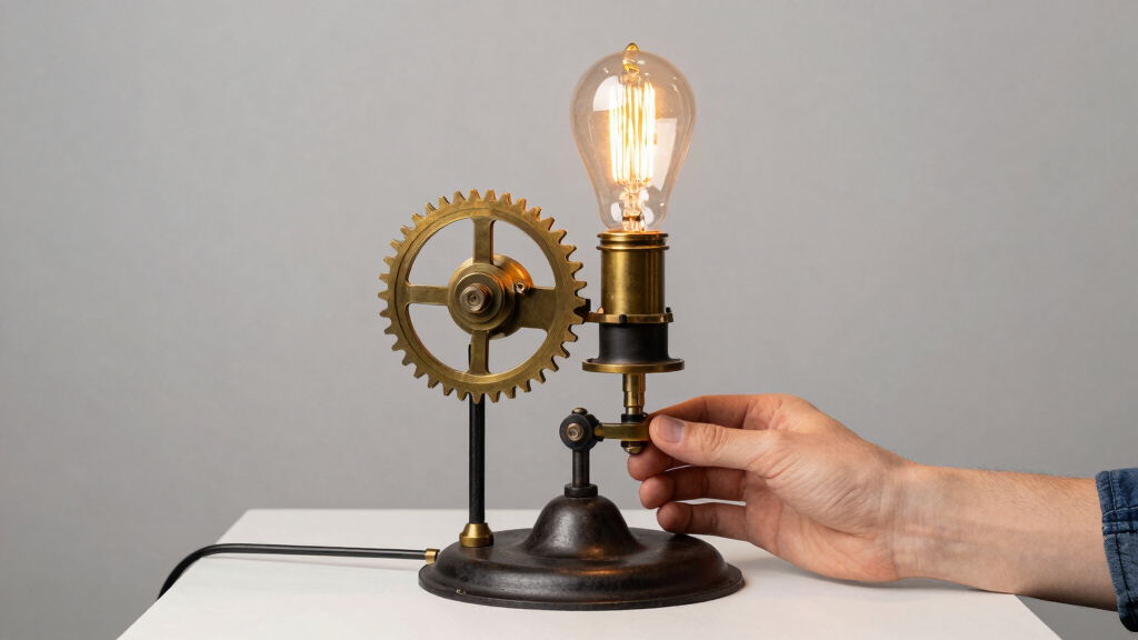 steampunk industrial lamp set