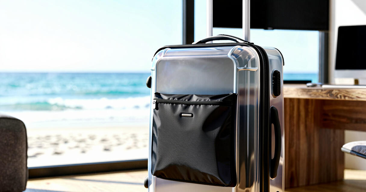 best checked luggage with front pocket