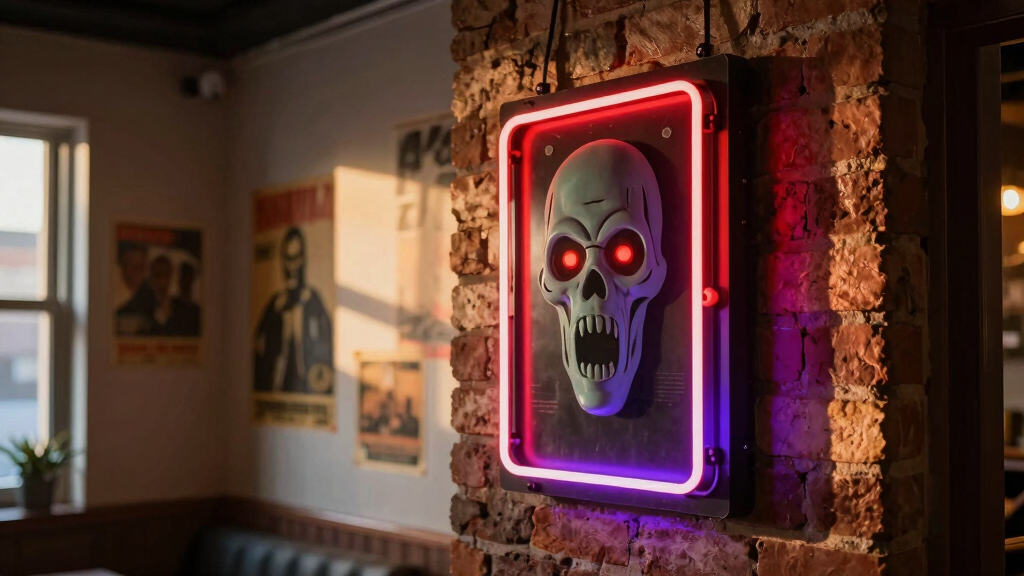 best custom neon sign for horror rooms