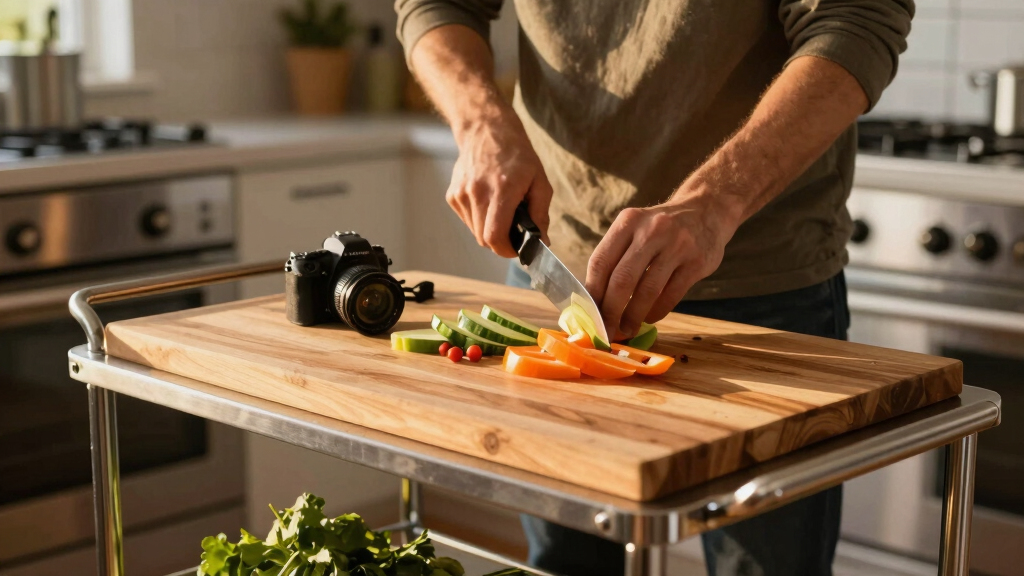 best kitchen cart with butcher block top
