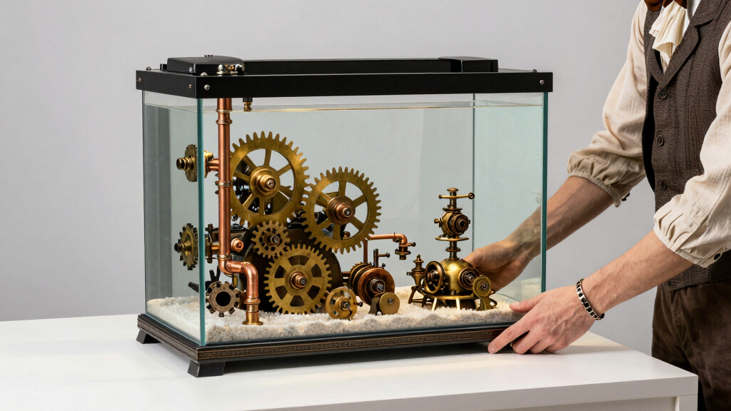 steampunk aquarium decor large