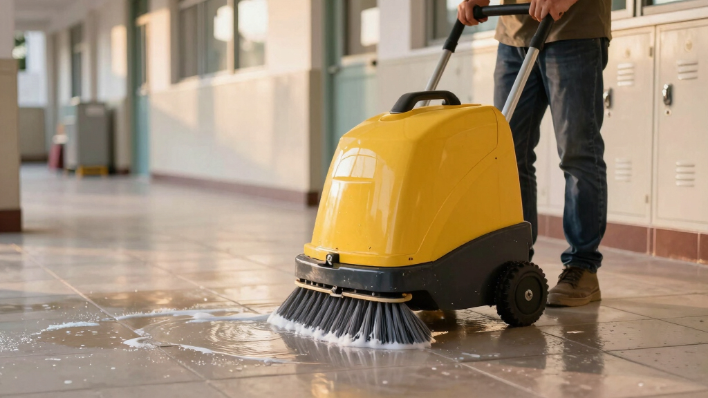 school floor scrubber