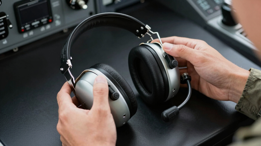 aviation radio headset combo