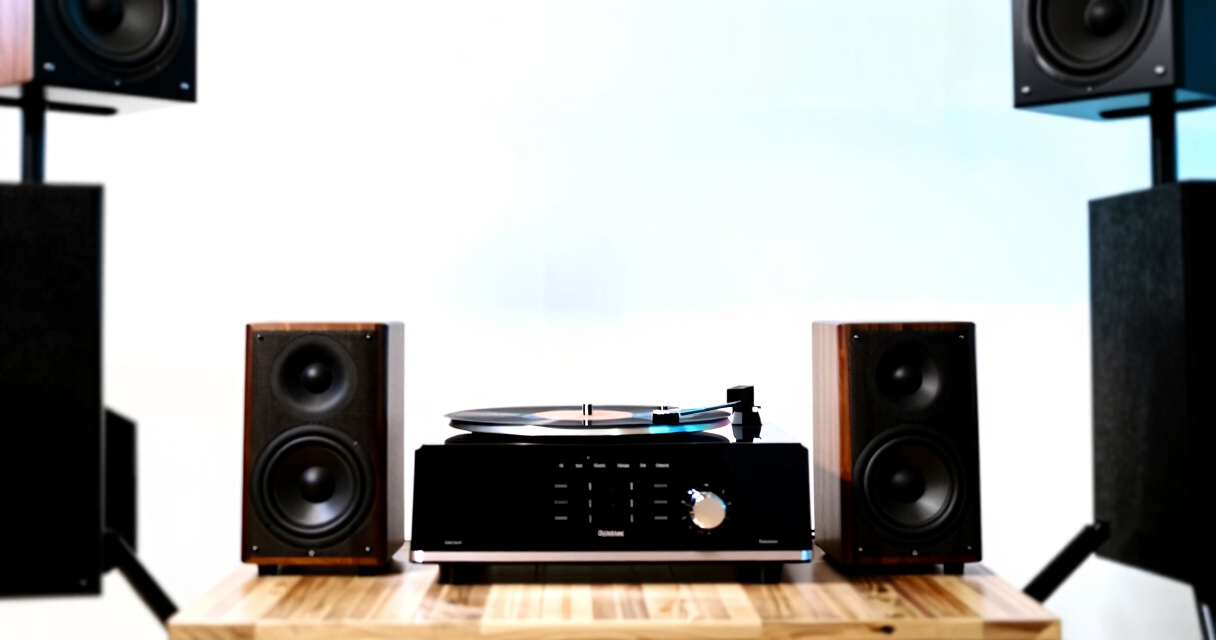 best deluxe record player cabinet with speakers