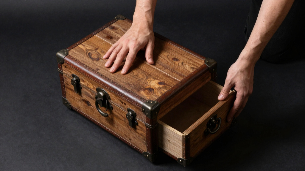 vintage trunk coffee table