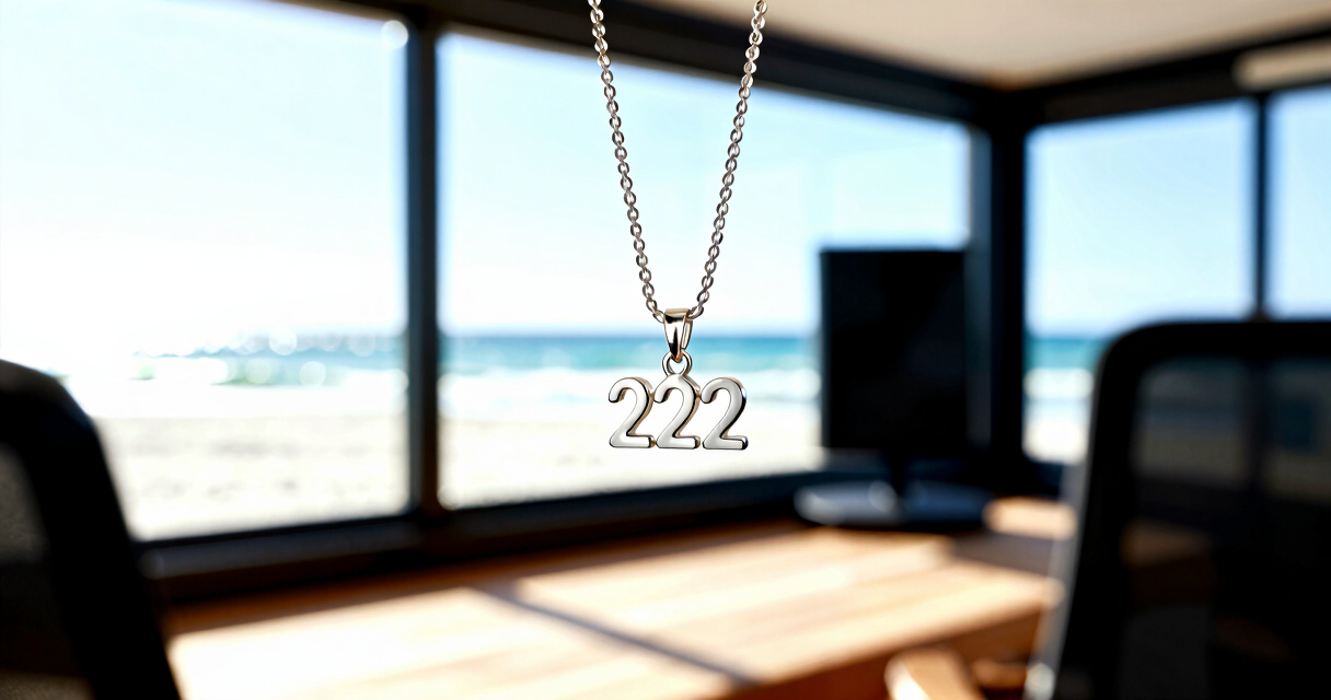 best angel number necklace 2222 premium