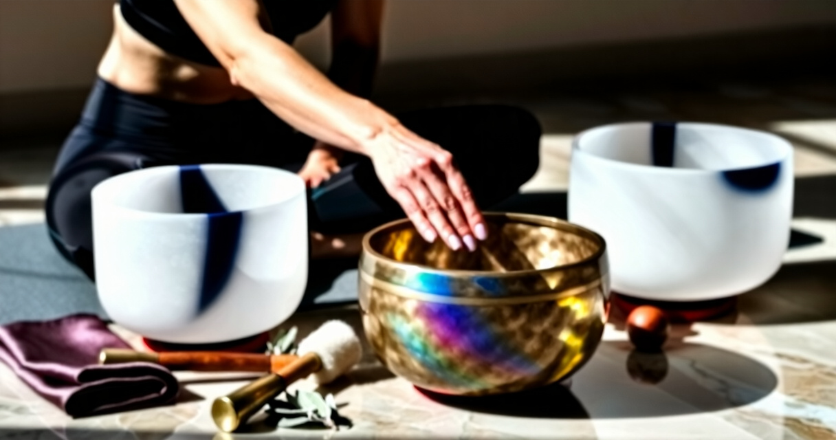 crystal singing bowl set