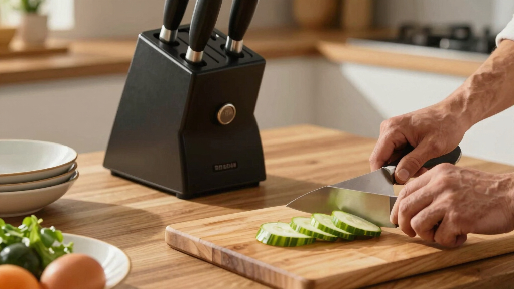 best premium knife block set for tech kitchen