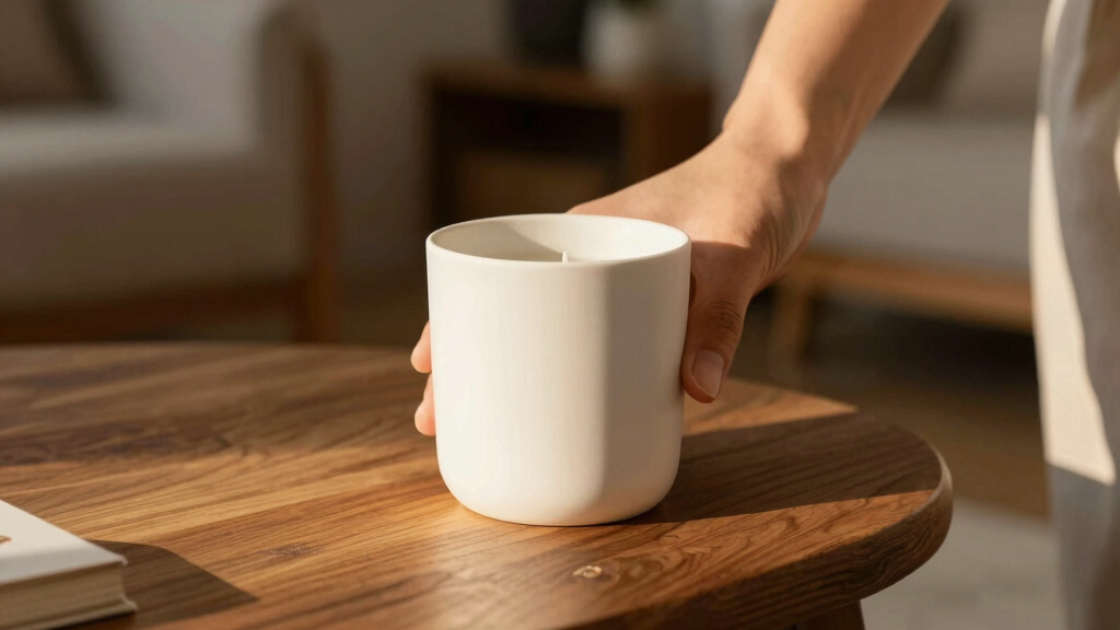 accent table for candle styling