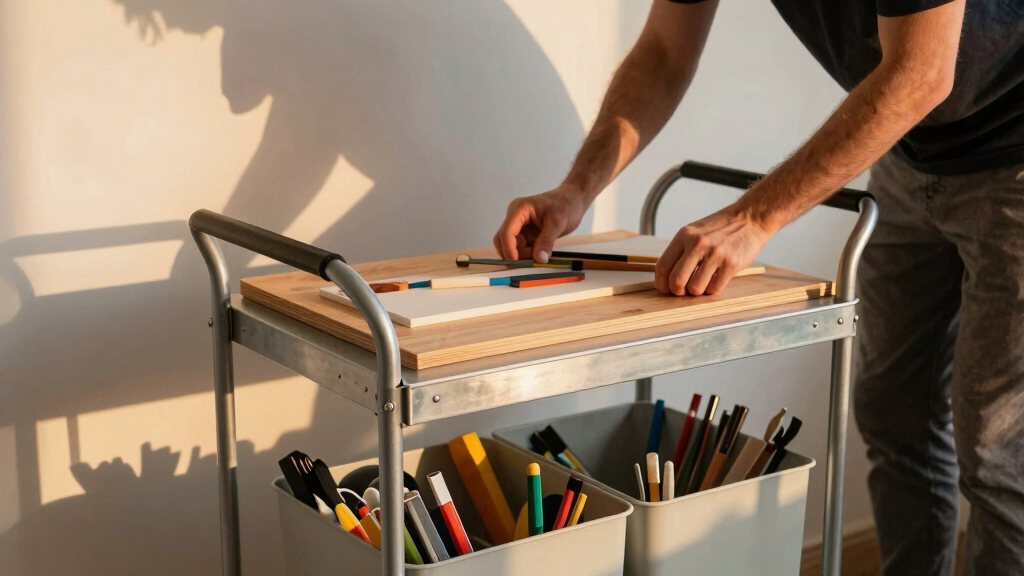 best rolling island cart for studio organization