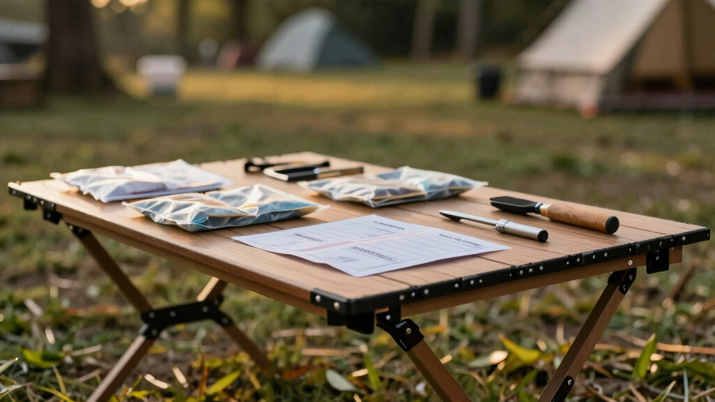 best folding camp table for evidence sorting