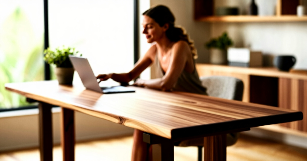standing desk solid wood
