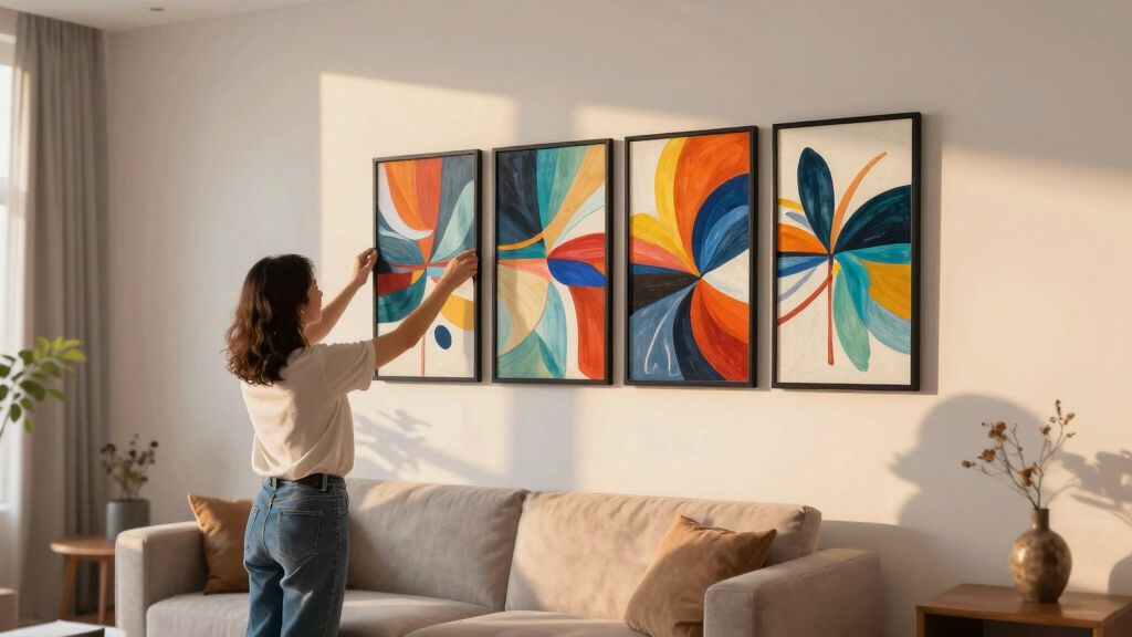 best triptych wall art set large
