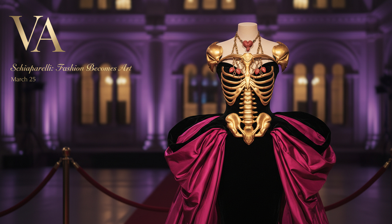 Featured image for V&A Launches Schiaparelli: Fashion Becomes Art Exhibition with Press Preview and Celebrity Gala