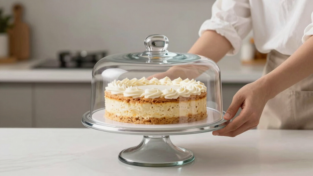 best cake dome stand glass