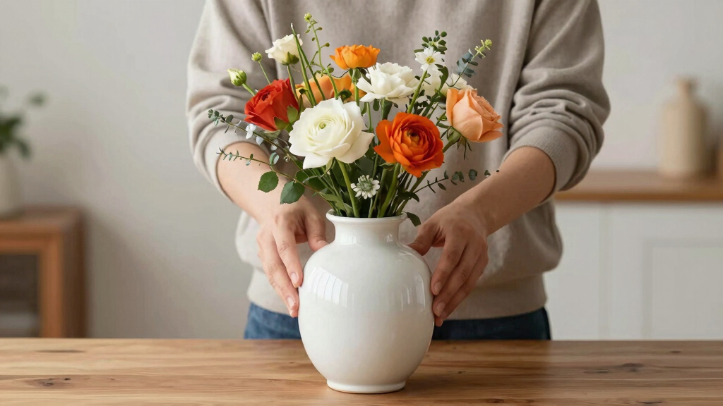 high end floral arrangement vase