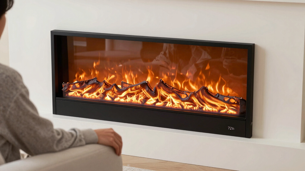 best recessed electric fireplace 72 inch