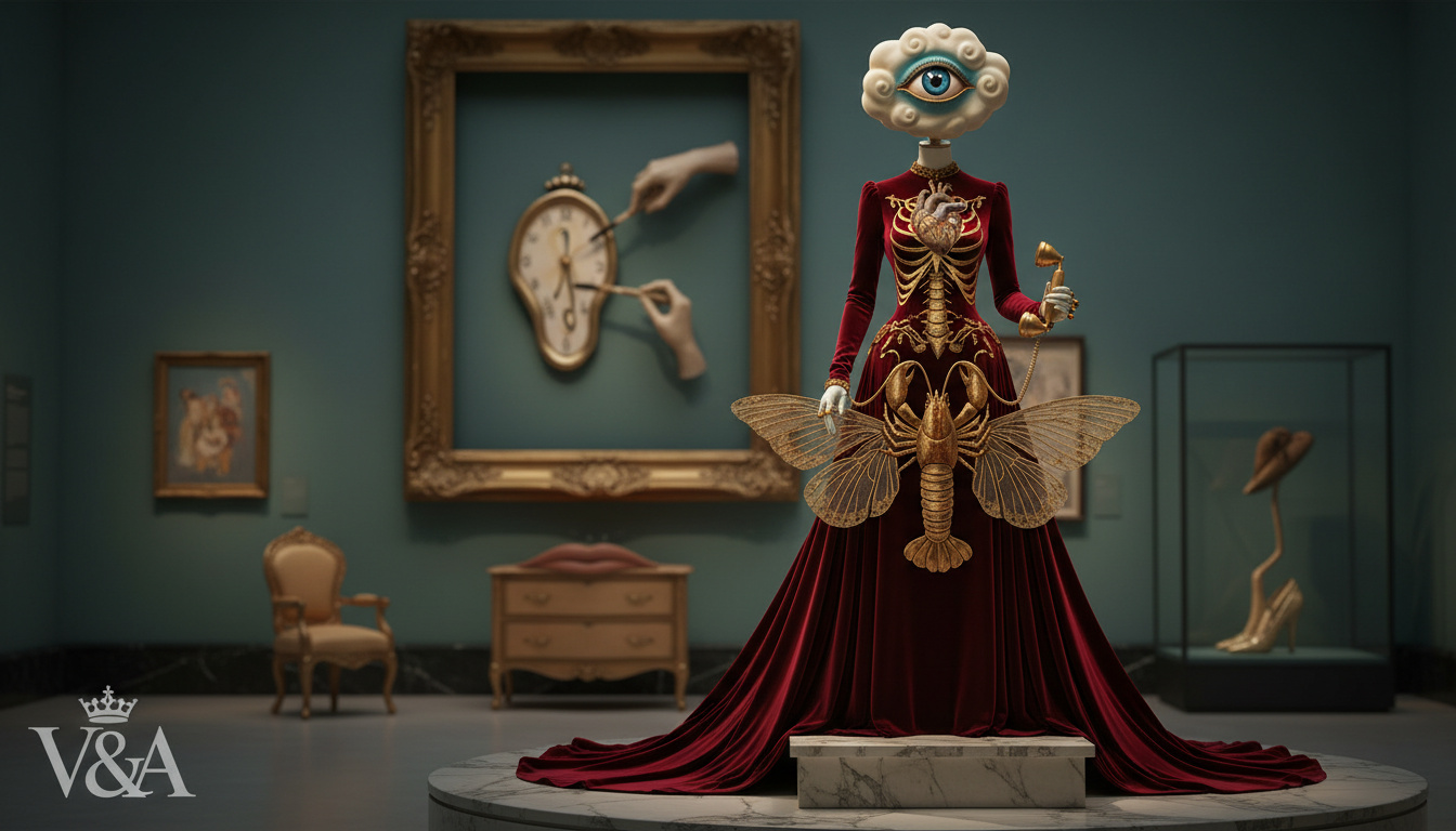 Featured image for V&A Unveils 'Schiaparelli: Fashion Becomes Art' Exhibition with Surrealist Couture and Dalí Collaborations