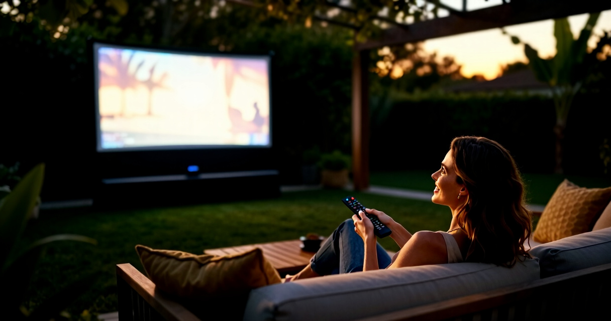 best outdoor movie screens premium