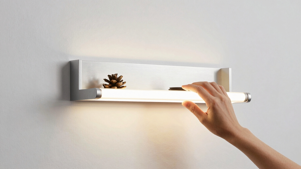 best display shelf with led lights wall mounted