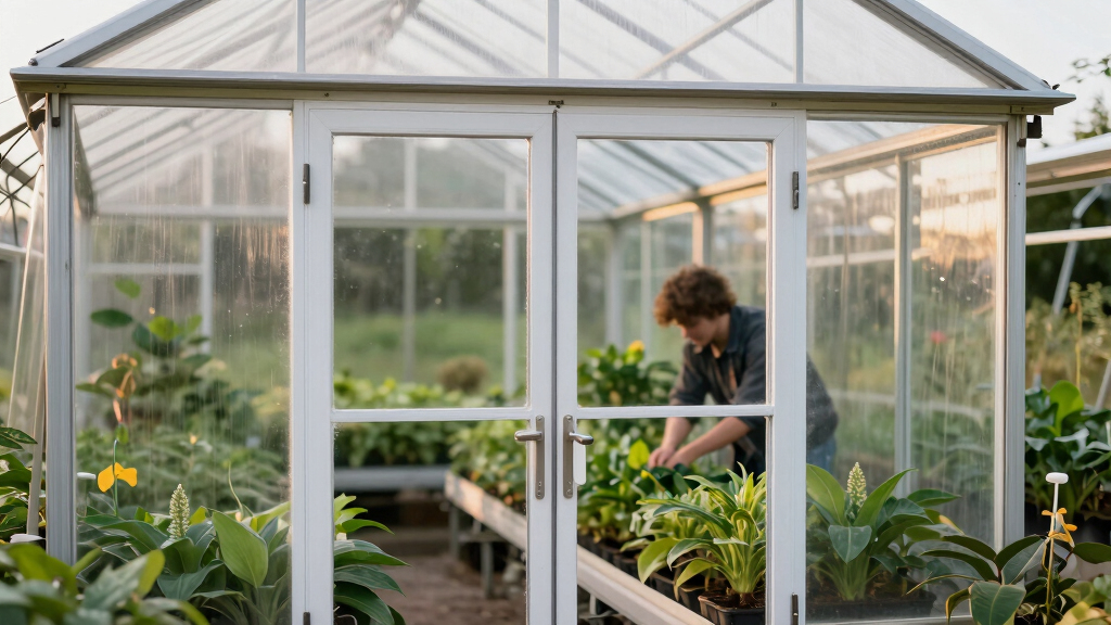 best greenhouse kit with double doors
