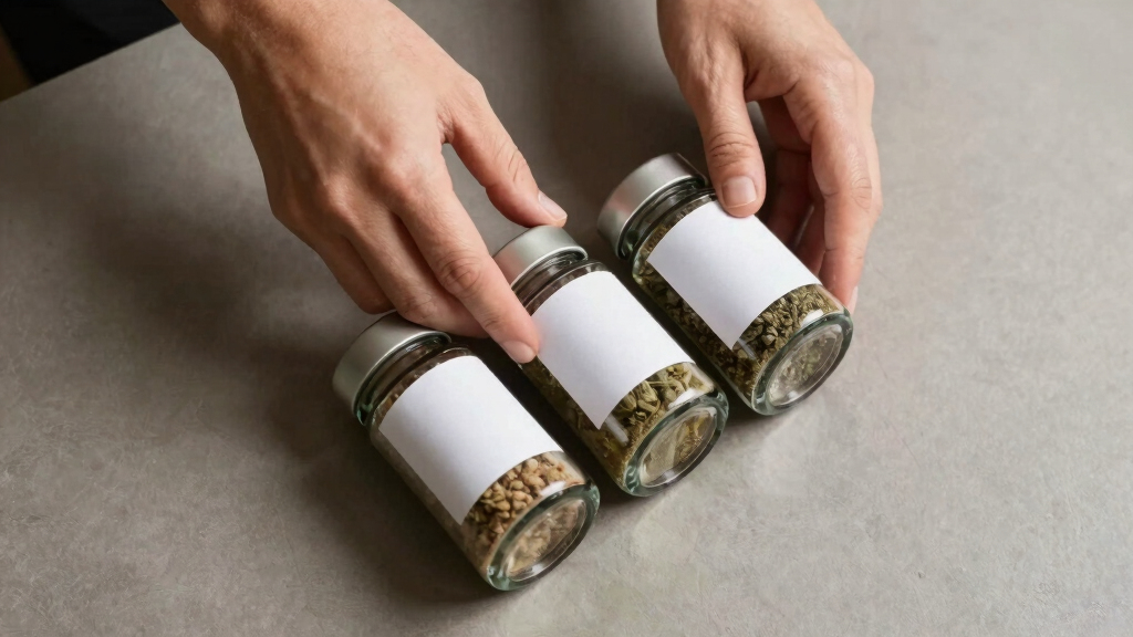 best spice jars set with labels
