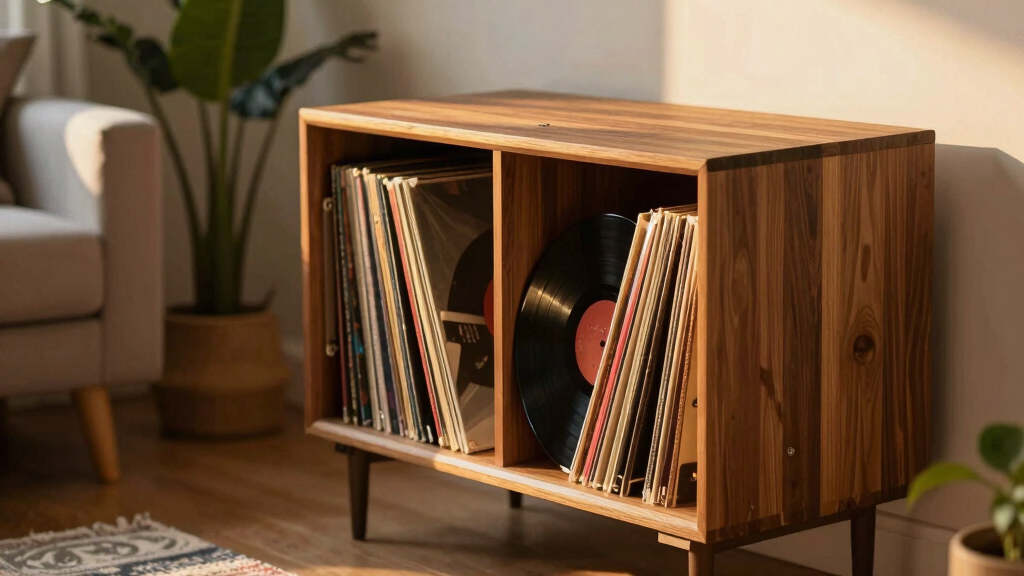 vinyl record storage cabinet