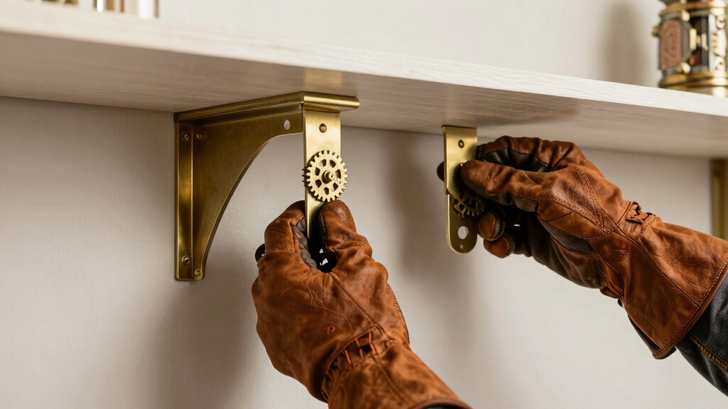steampunk shelving brackets