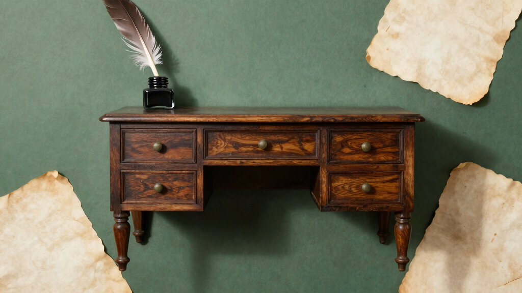 best antique-style writing desk for monster study