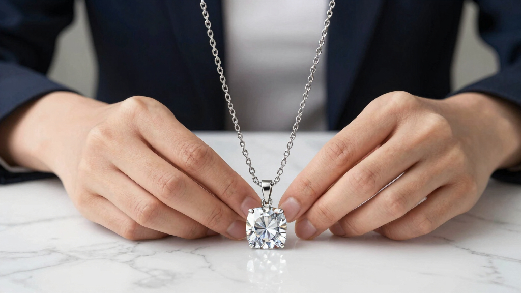 premium diamond alternative necklace