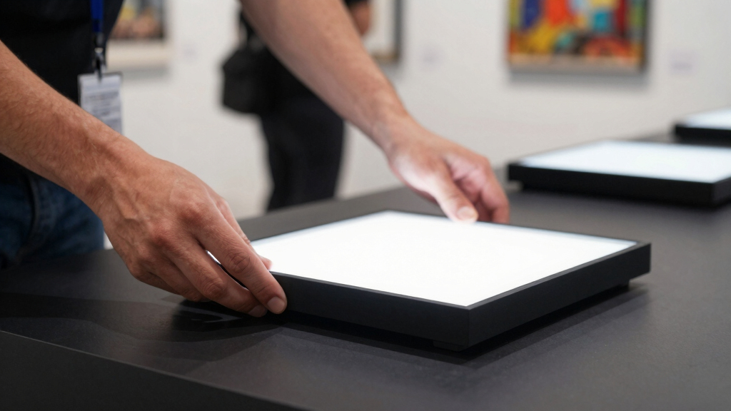 best LED booth lighting for art fairs