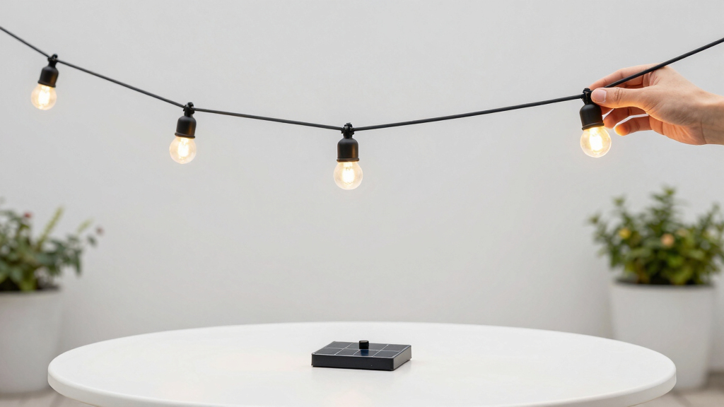 outdoor string lights solar powered