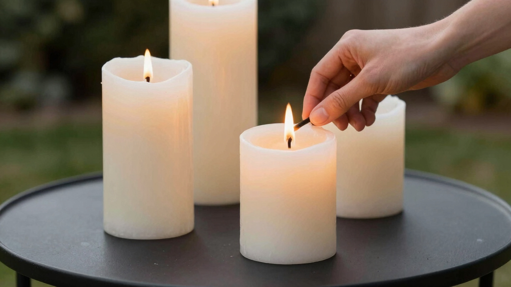 giant outdoor candles