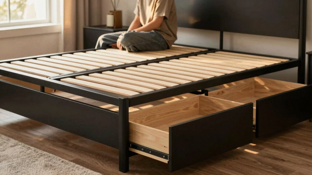 best california king platform bed frame with storage