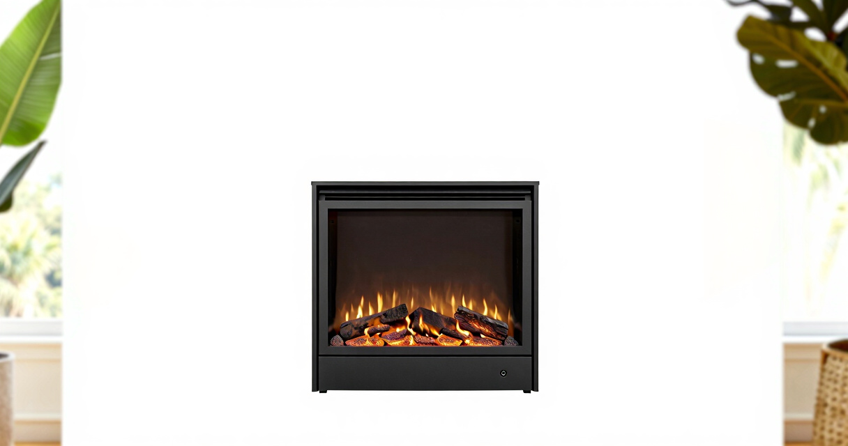 media console fireplace