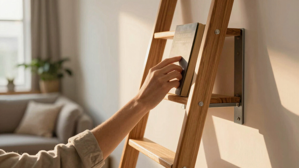best wall mounted ladder shelf tall
