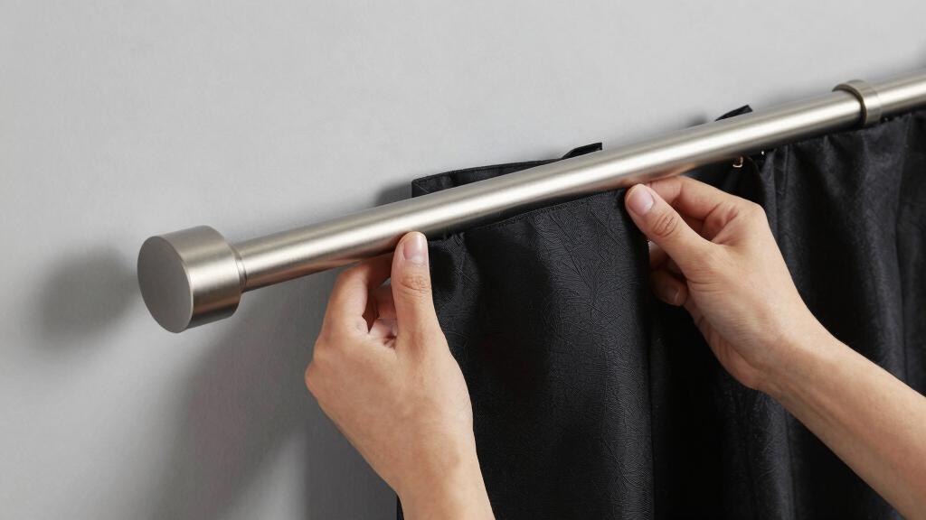 top curtain rod for blackout curtains